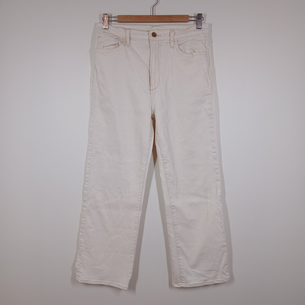 Joe's Jeans Cream Straight Wide Leg Jeans